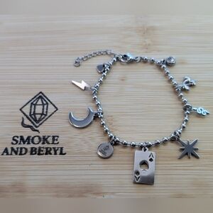 Custom Silver Charm Bracelet- Celestial- Alternative D048